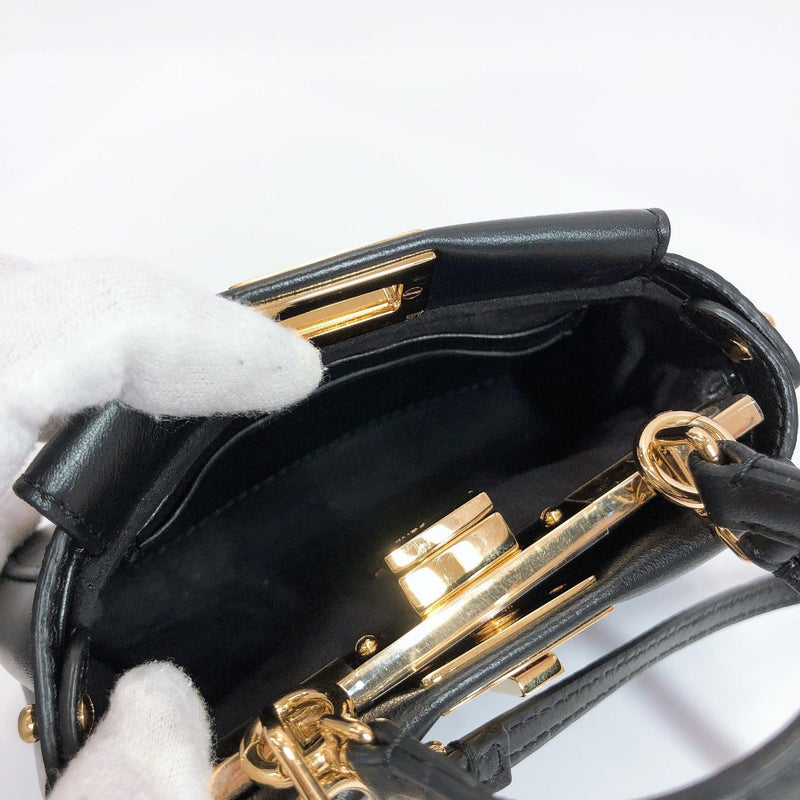 FENDI Shoulder Bag 8M0355 Micro peekaboo studs Gold edition