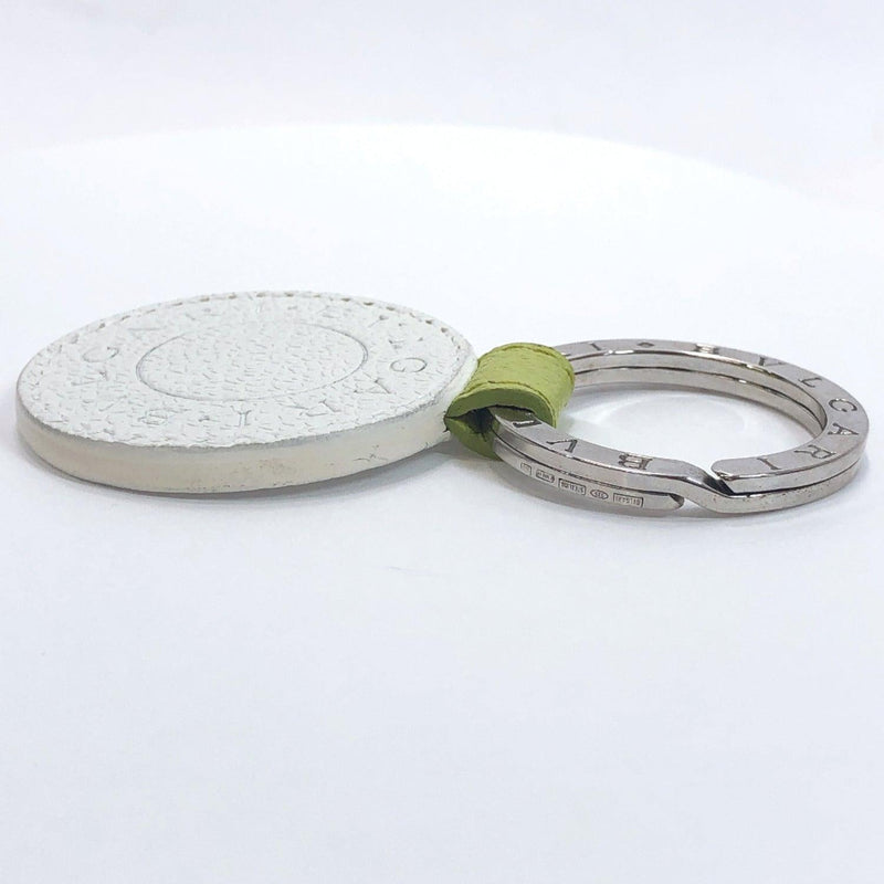 BVLGARI key ring 23’717 Key ring Sterling Silver/leather Silver white mens Used - JP-BRANDS.com