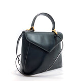 Salvatore Ferragamo Handbag vintage 2way leather Navy Women Used