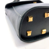 Salvatore Ferragamo Handbag vintage 2way leather Navy Women Used