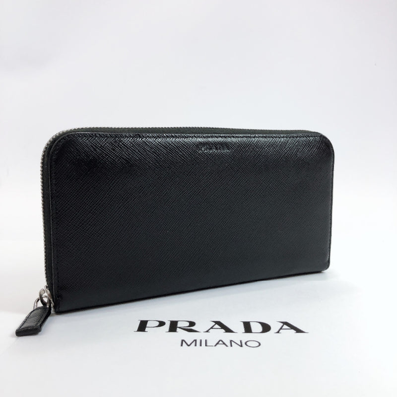 PRADA purse Safiano leather black mens Used