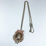 CHANEL Necklace 08C COCO Mark Rhinestone metal gold pink Women Used - JP-BRANDS.com