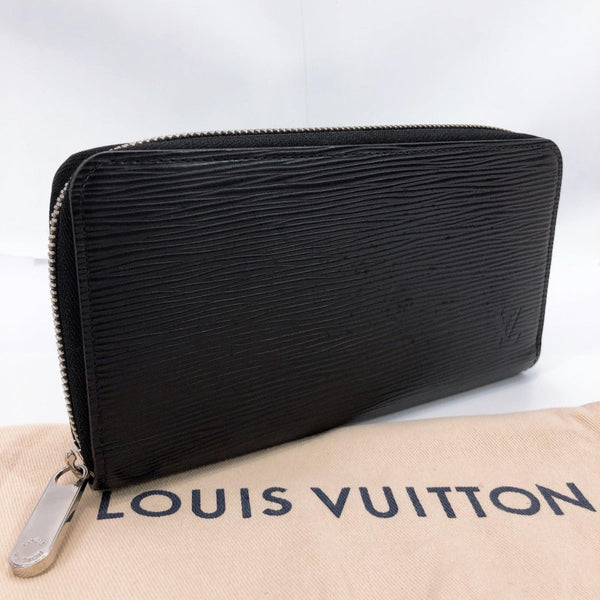LOUIS VUITTON purse M61857 Zippy wallet Noir Epi Leather black Silver mens Used - JP-BRANDS.com