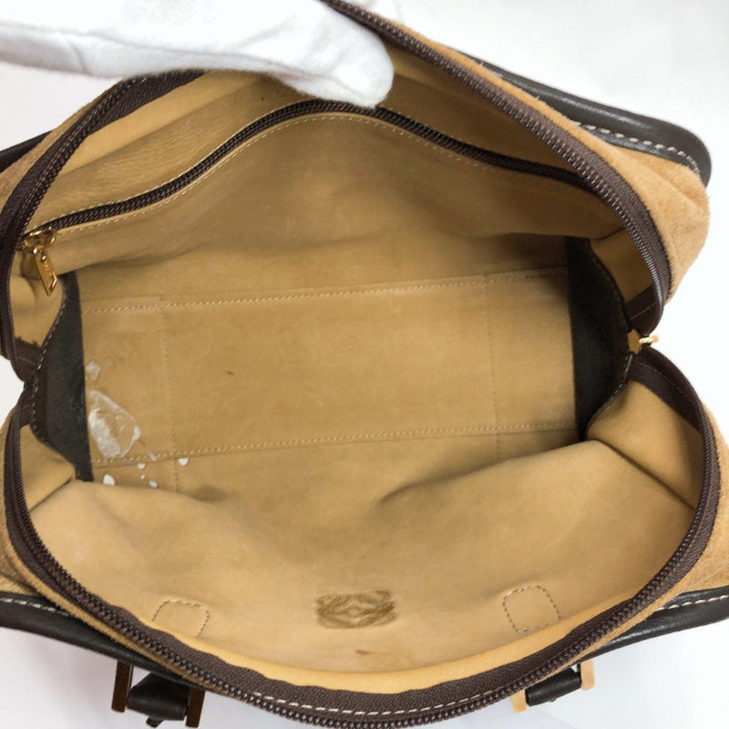 LOEWE Handbag Americana 28 Suede beige Brown Women Used - JP-BRANDS.com