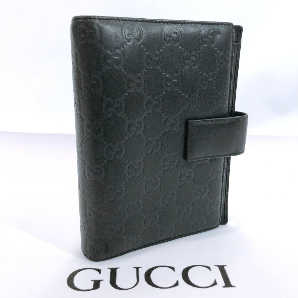 GUCCI Notebook cover 115241.2888 6 hole ring type Sima leather black u –  JP-BRANDS.com