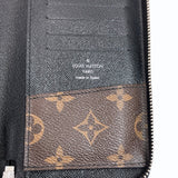 LOUIS VUITTON purse Ｍ60109 Macassar zippy wallet Vertical/Monogram Brown black Used