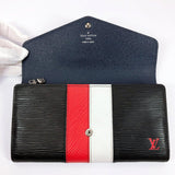 LOUIS VUITTON purse M62985 Portefeiulle Sarah Epi stripes leather black Red mens Used - JP-BRANDS.com