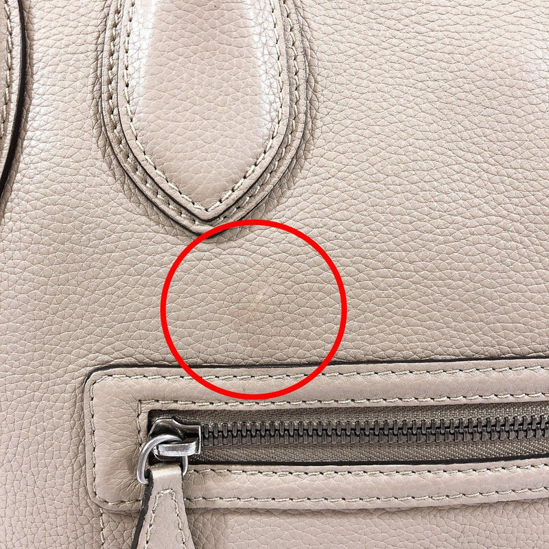 CELINE Handbag S-AT-0191 Mini shopper Luggage leather beige Women Used - JP-BRANDS.com