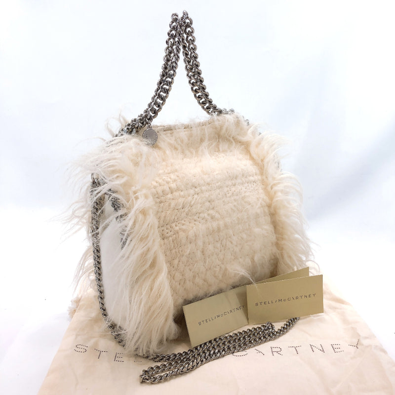 Stella McCartney Tote Bag 371223 W9729 W15 Chain Fabera Fake fur white Women Used