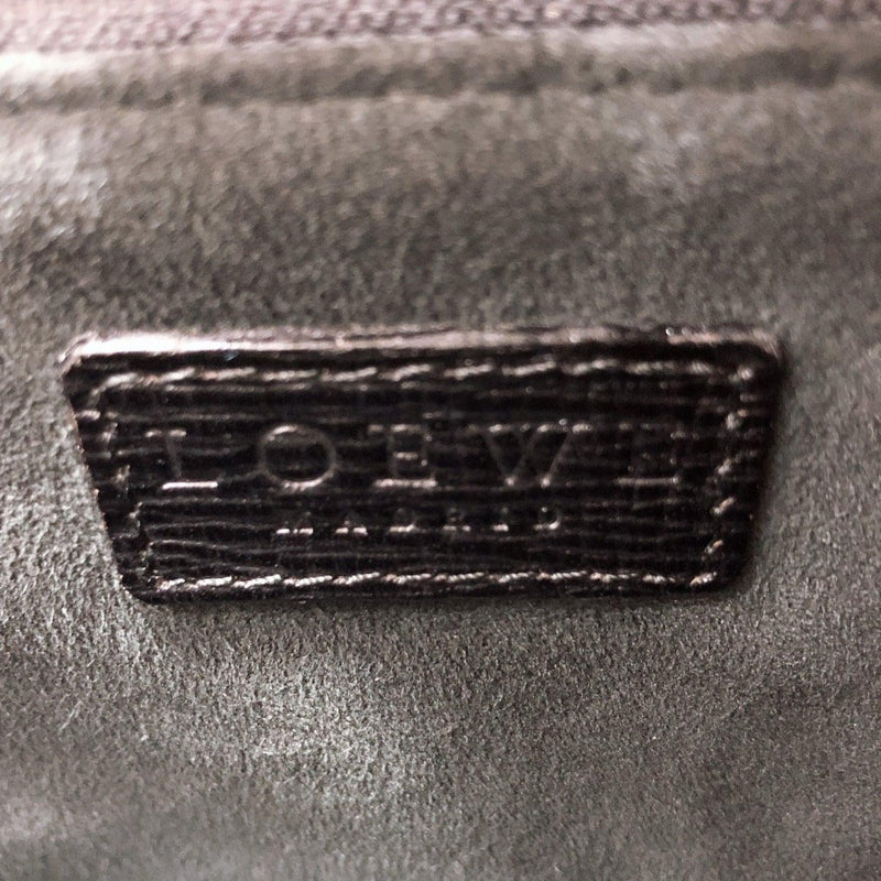 LOEWE Clutch bag anagram leather black unisex Used - JP-BRANDS.com