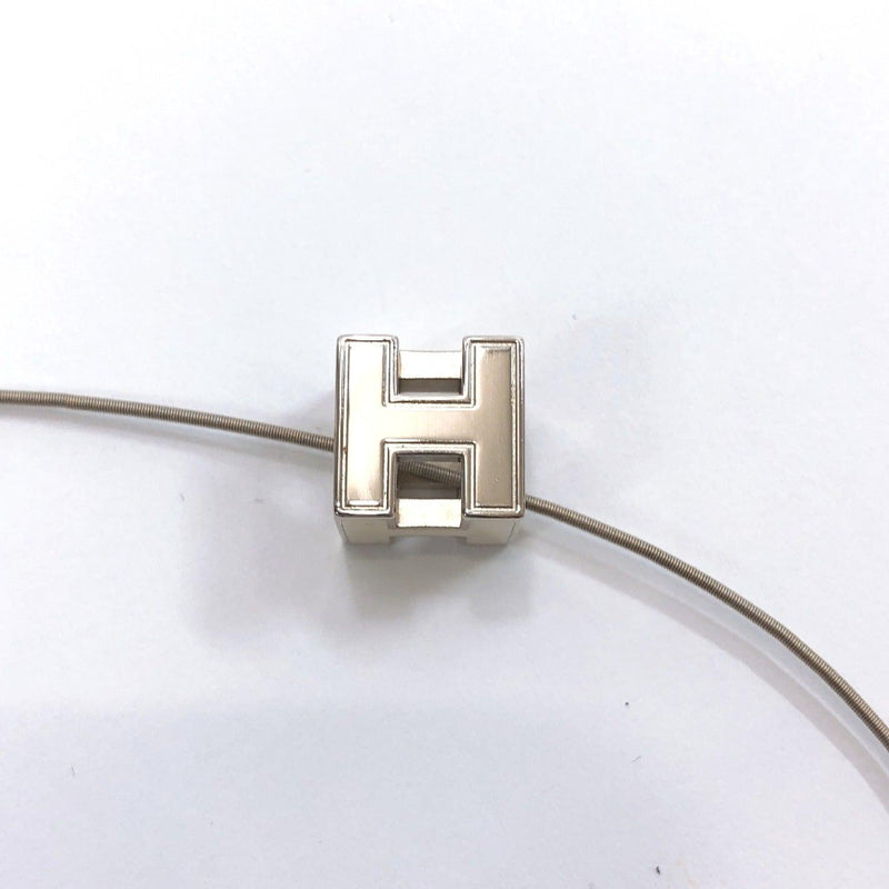 HERMES Necklace H cube White collar metal white Silver Women Used - JP-BRANDS.com