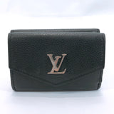 LOUIS VUITTON Tri-fold wallet M63921 Portefeiulle rock mini leather black Noir unisex Used