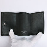 LOUIS VUITTON Tri-fold wallet M63921 Portefeiulle rock mini leather black Noir unisex Used