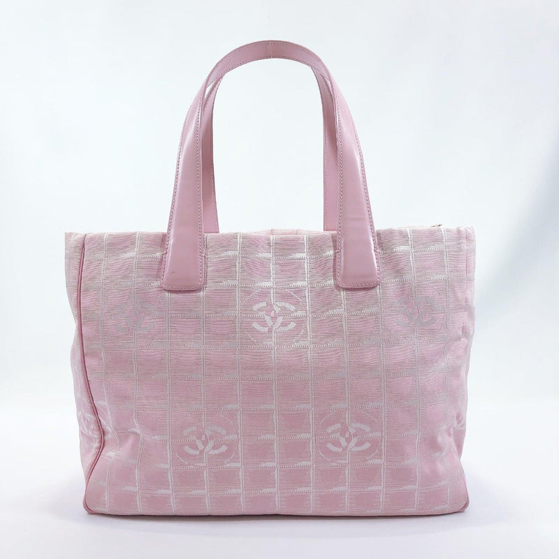 CHANEL Tote Bag New Travel Line MM Nylon pink Women Used – JP