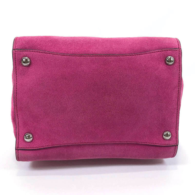 PRADA Handbag Triangle Logo Top Handle Swede Purple Authentic | eBay