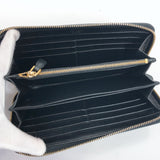 PRADA purse 1M0506 quilting Round zip leather black Women Used
