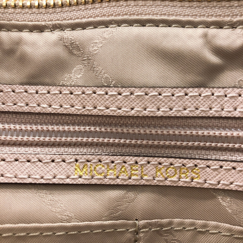 Michael Kors Shoulder Bag JET SET TRAVEL Large crossbody clutch leather pink Women New