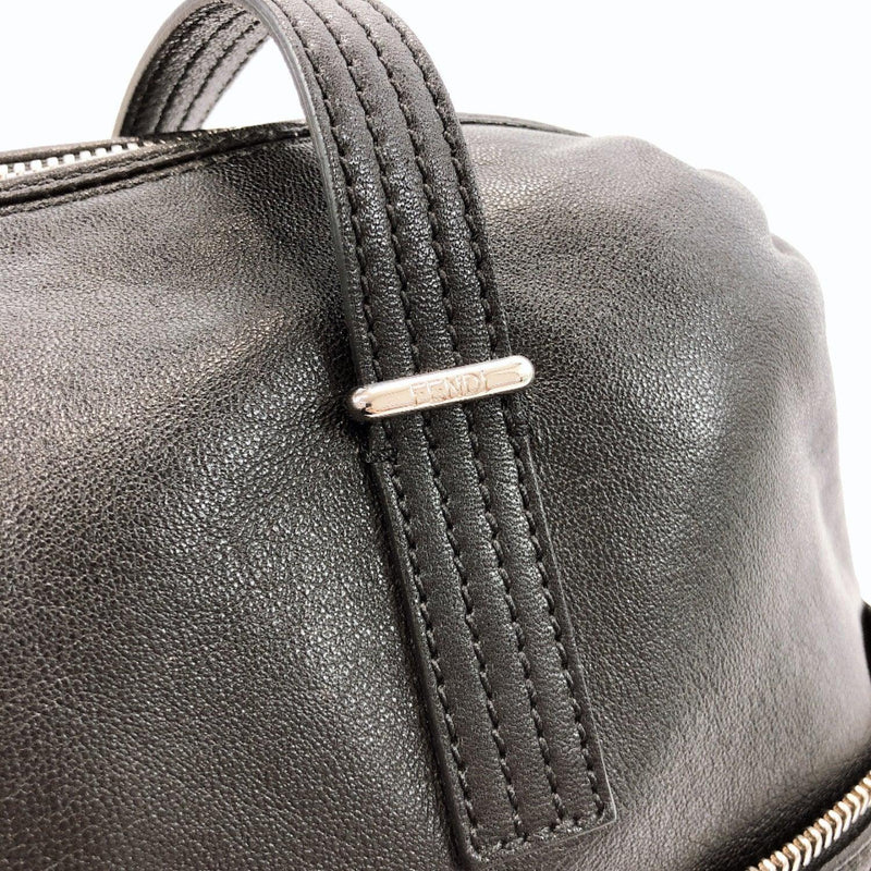 FENDI Tote Bag 8BR623-CV5　108-2516 Unzipped Zucca pattern leather black Women Used - JP-BRANDS.com