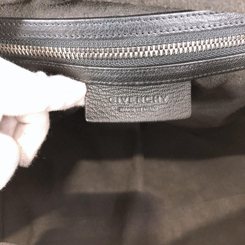 Givenchy Boston bag Lucrezia 2way leather black SilverHardware Women Used - JP-BRANDS.com