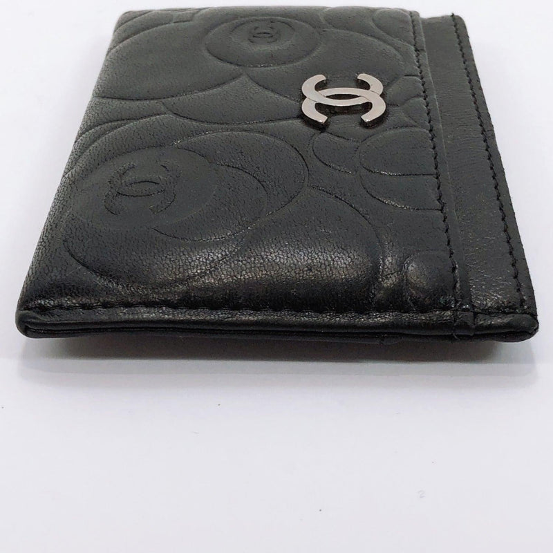 CHANEL Card Case A82286 Camelia leather black Women Used - JP-BRANDS.com