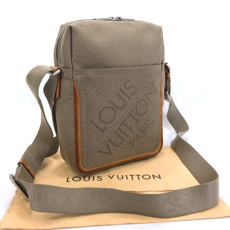 LOUIS VUITTON Shoulder Bag M93041 Sitadan Damier Jean Canvas khaki