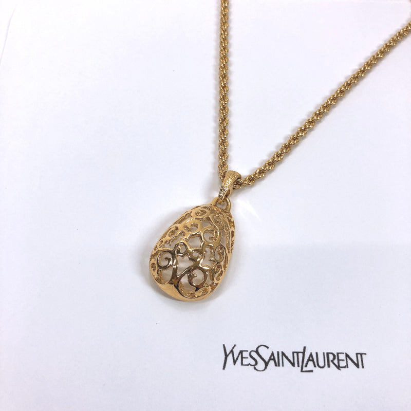 YVES SAINT LAURENT Necklace metal gold Women Used