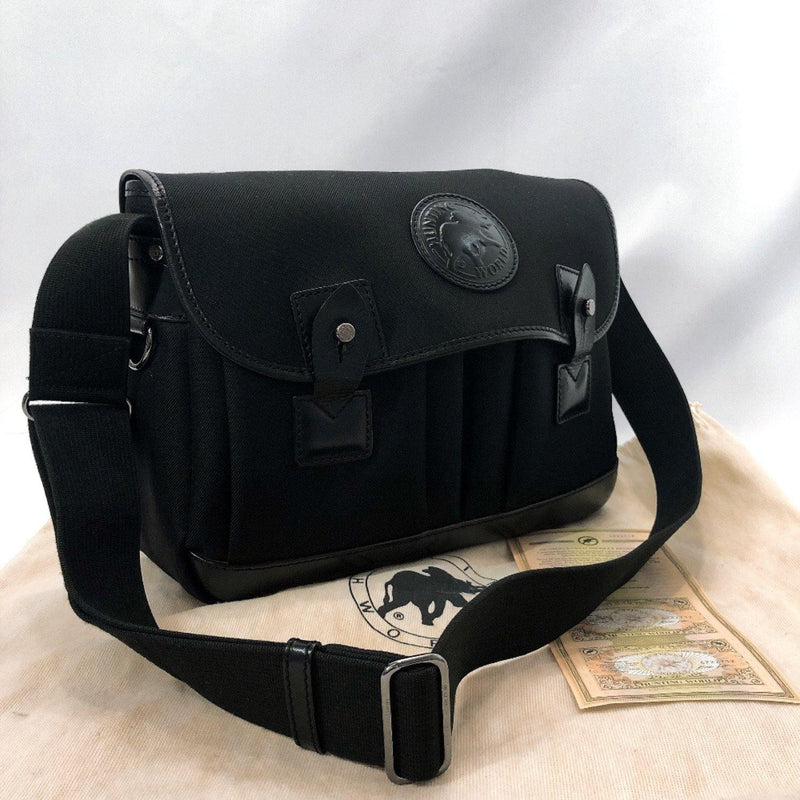 HUNTING WORLD Shoulder Bag Safari Today Ikat nylon canvas/leather black mens Used - JP-BRANDS.com