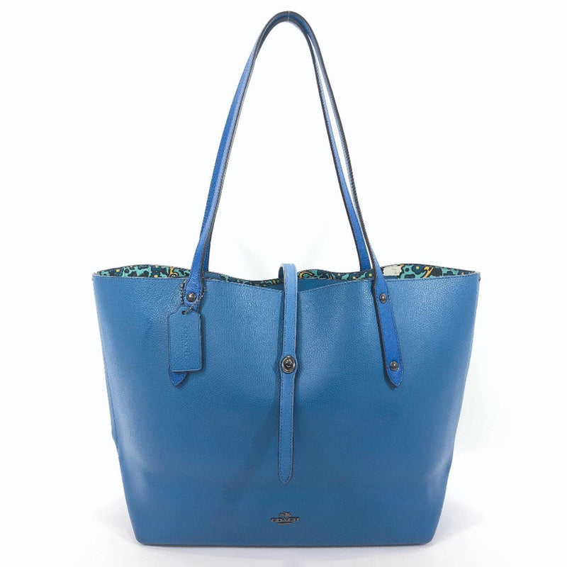 COACH Tote Bag 58850 Printed pebble market leather blue Women Used - JP-BRANDS.com