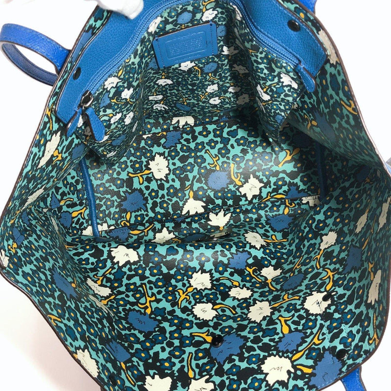 COACH Tote Bag 58850 Printed pebble market leather blue Women Used - JP-BRANDS.com