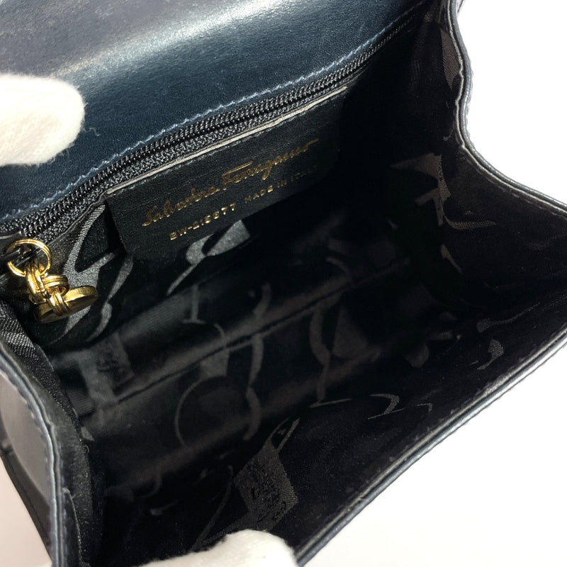 Salvatore Ferragamo Handbag BW-215677 Vala 2Way vintage leather black Women Used