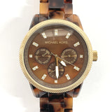 Michael Kors Watches MK-5038 quartz Stainless Steel/Synthetic resin Brown Gold Hardware Women Used