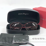 Salvatore Ferragamo sunglasses SF804SA 604 Gancini Asian fit UV cut Synthetic resin Bordeaux Burgundy Women Used - JP-BRANDS.com