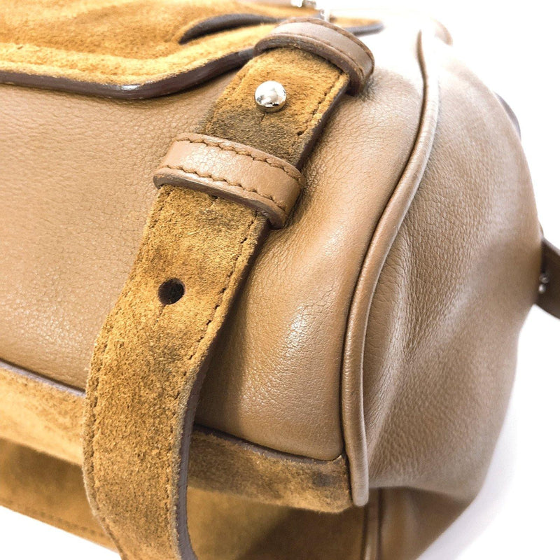 Salvatore Ferragamo Handbag EO-215736 Gancini leather/Suede Brown Women Used - JP-BRANDS.com