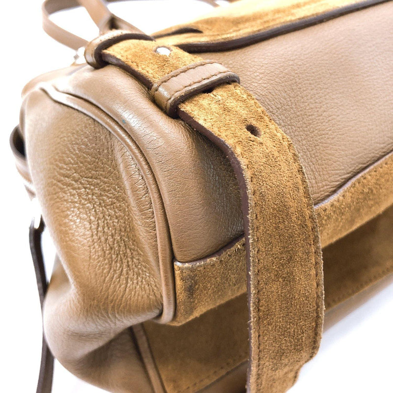 Salvatore Ferragamo Handbag EO-215736 Gancini leather/Suede Brown Women Used - JP-BRANDS.com