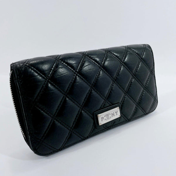 CHANEL purse A50097 Classic long zip wallet Matt caviar skin pink