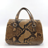 GUCCI Handbag 331828 Ready lock Python Brown Women Used - JP-BRANDS.com