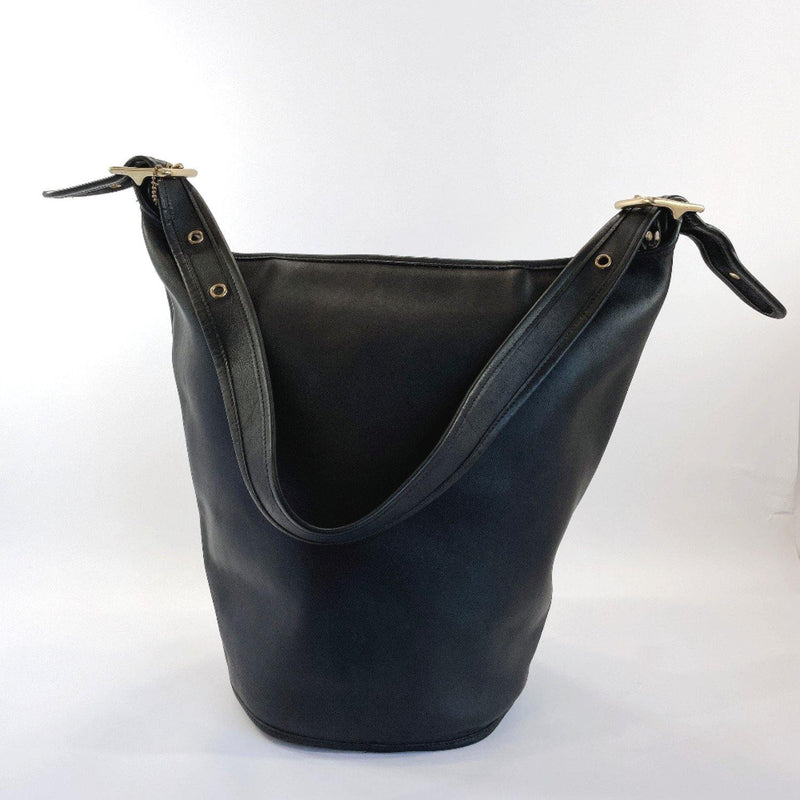 COACH Shoulder Bag 9085 Bucket type Old coach Grain leather black Women Used - JP-BRANDS.com