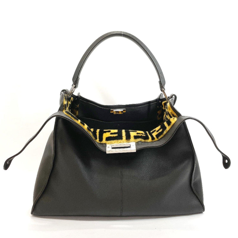 Sunshine leather handbag Fendi Black in Leather - 38681099