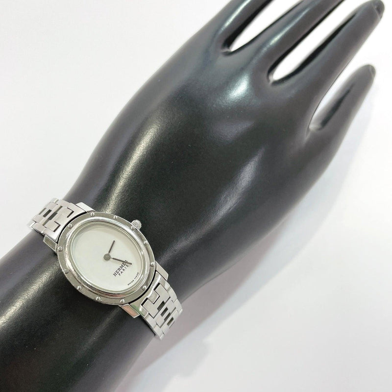 HERMES Watches C01.210 Clipper Oval quartz metal Silver Women Used - JP-BRANDS.com