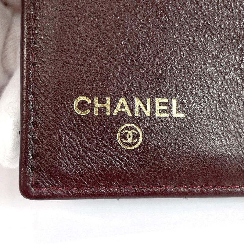 CHANEL wallet A48980 Matelasse Double Sided Matt caviar skin black