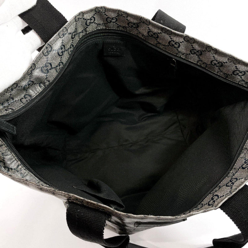 GUCCI Tote Bag 131230 GG crystal gray black Women Used - JP-BRANDS.com