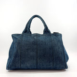 PRADA Tote Bag B2642B Canapa 2WAY denim Denim blue Women Used