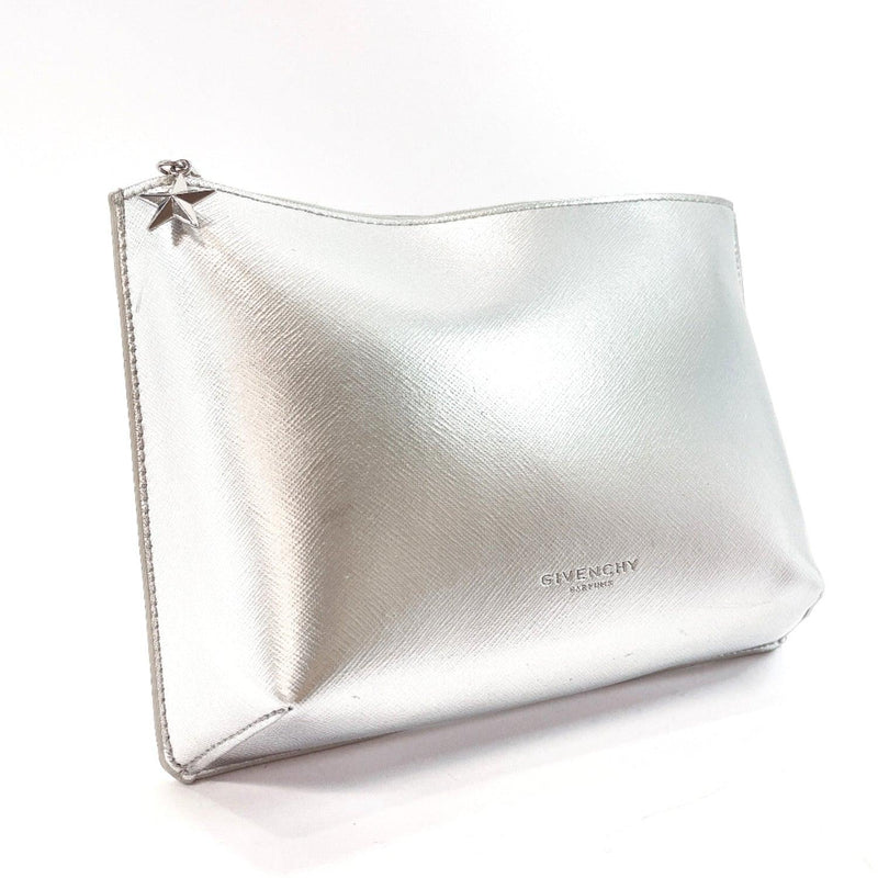Givenchy Pouch novelty Polyurethane Silver Women Used - JP-BRANDS.com