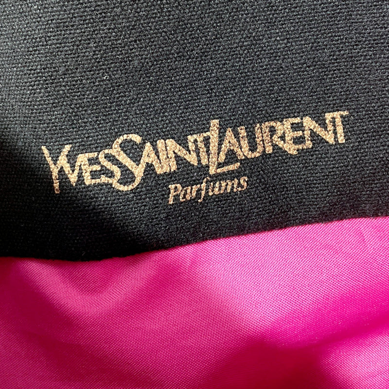 Yves Saint Laurent Tote Bag Black Pink inner gift novelty gift bag black  canvas