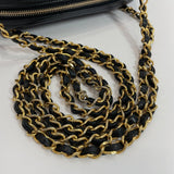 CHANEL Shoulder Bag Matelasse Double Chain Shoulder lambskin black Gold Hardware Women Used - JP-BRANDS.com