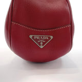 PRADA Handbag leather wine-red SilverHardware Women Used