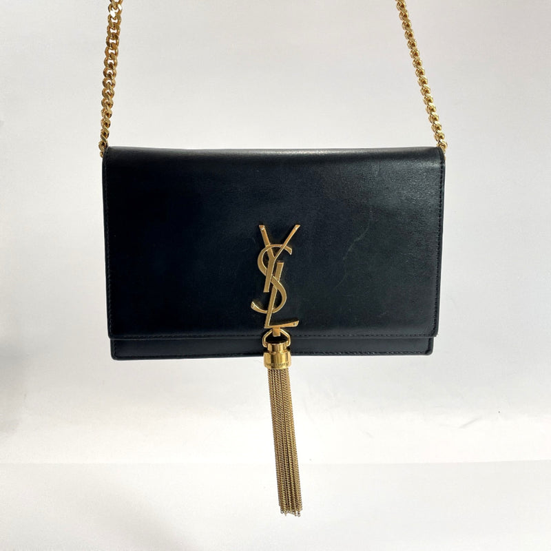 SAINT LAURENT, Medium Kate Chain Bag, Women, Black/Gold