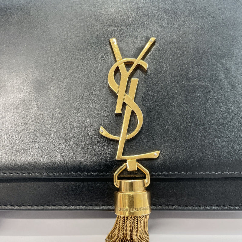 YSL Wallet on Chain Gold Hardware Black