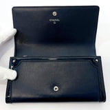 CHANEL purse COCO Mark lambskin/Patent leather Navy Women Used - JP-BRANDS.com