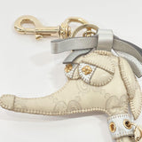 GUCCI key ring Greyhound Dorothy GG Shima Sima leather white Women Used - JP-BRANDS.com
